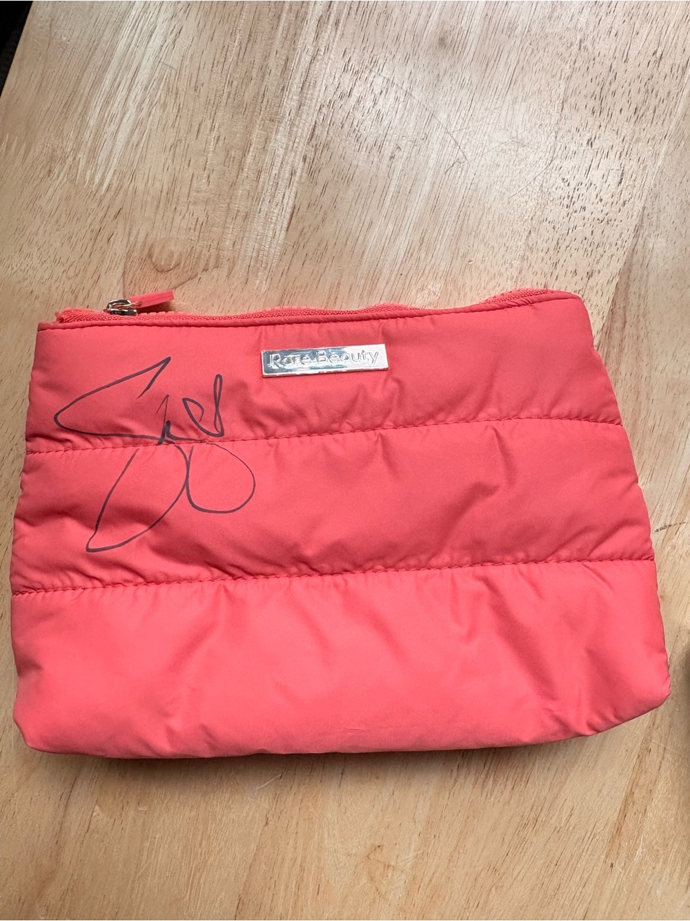 Selena Gomez Signed Rare Beauty Cosmetic Bag